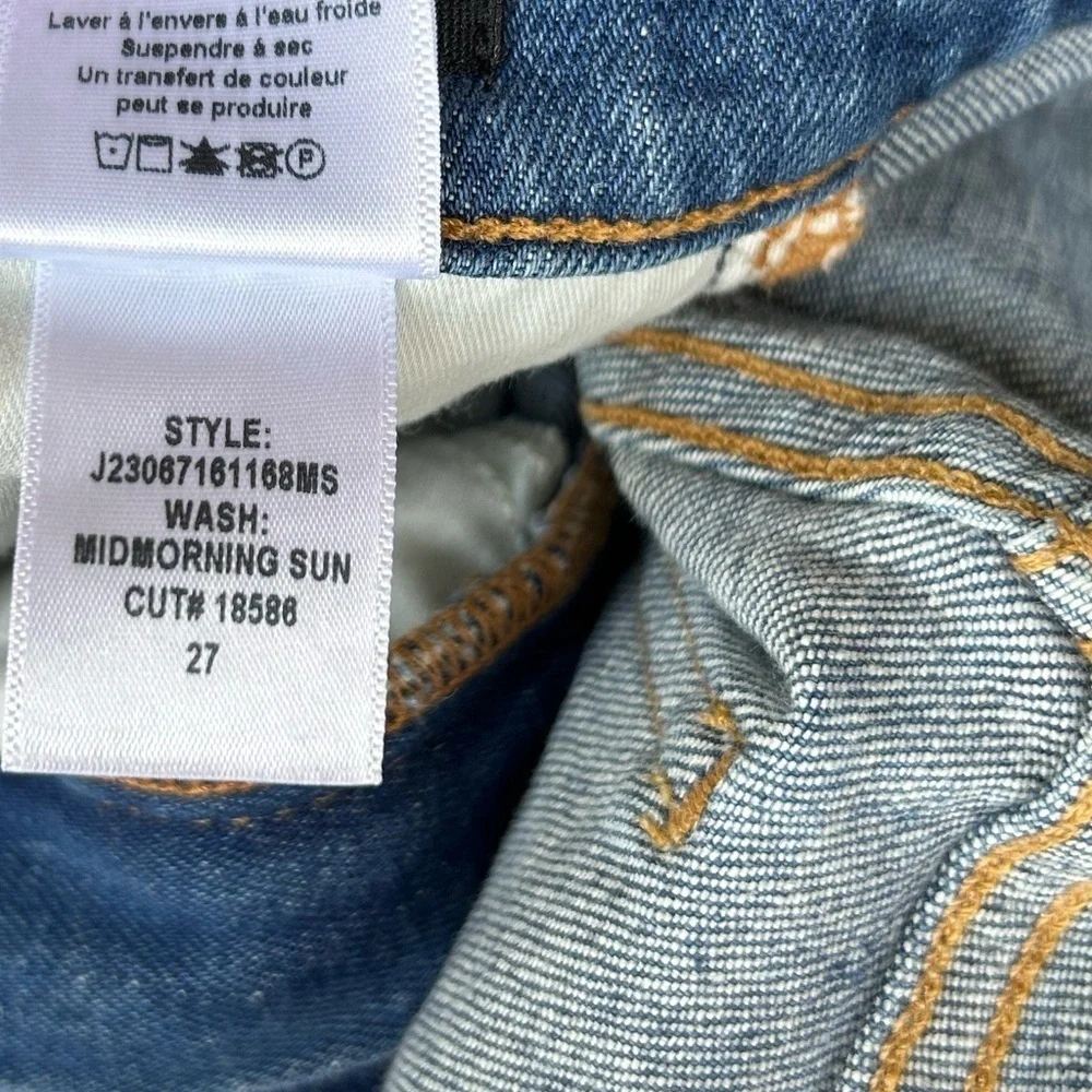 Veronica Beard Blue Alenah Slim Straight Jean in Midmorning Sun Sz 27